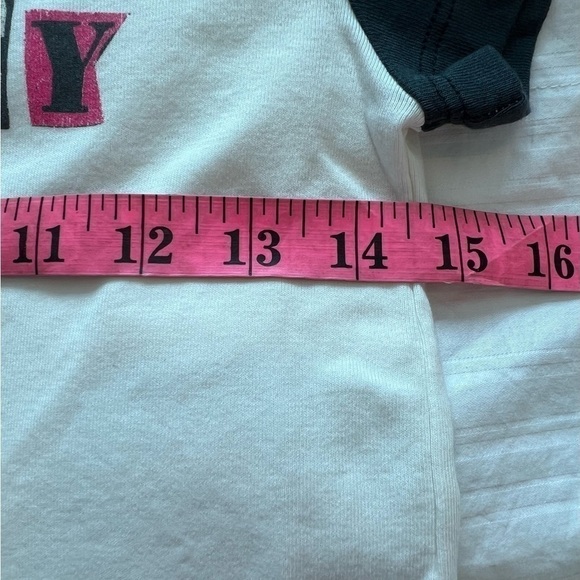 NWT Daydreamer REVOLVE Cotton Tee Women's White Baseball T Shirt "Hi frequency" - Picture 10 of 16
